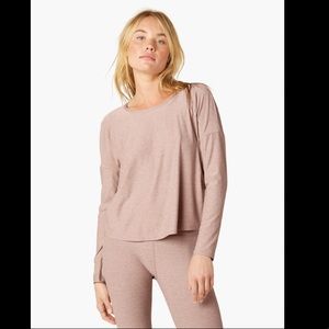 Beyond Yoga Featherweight Morning Light Pullover - Chai - Small